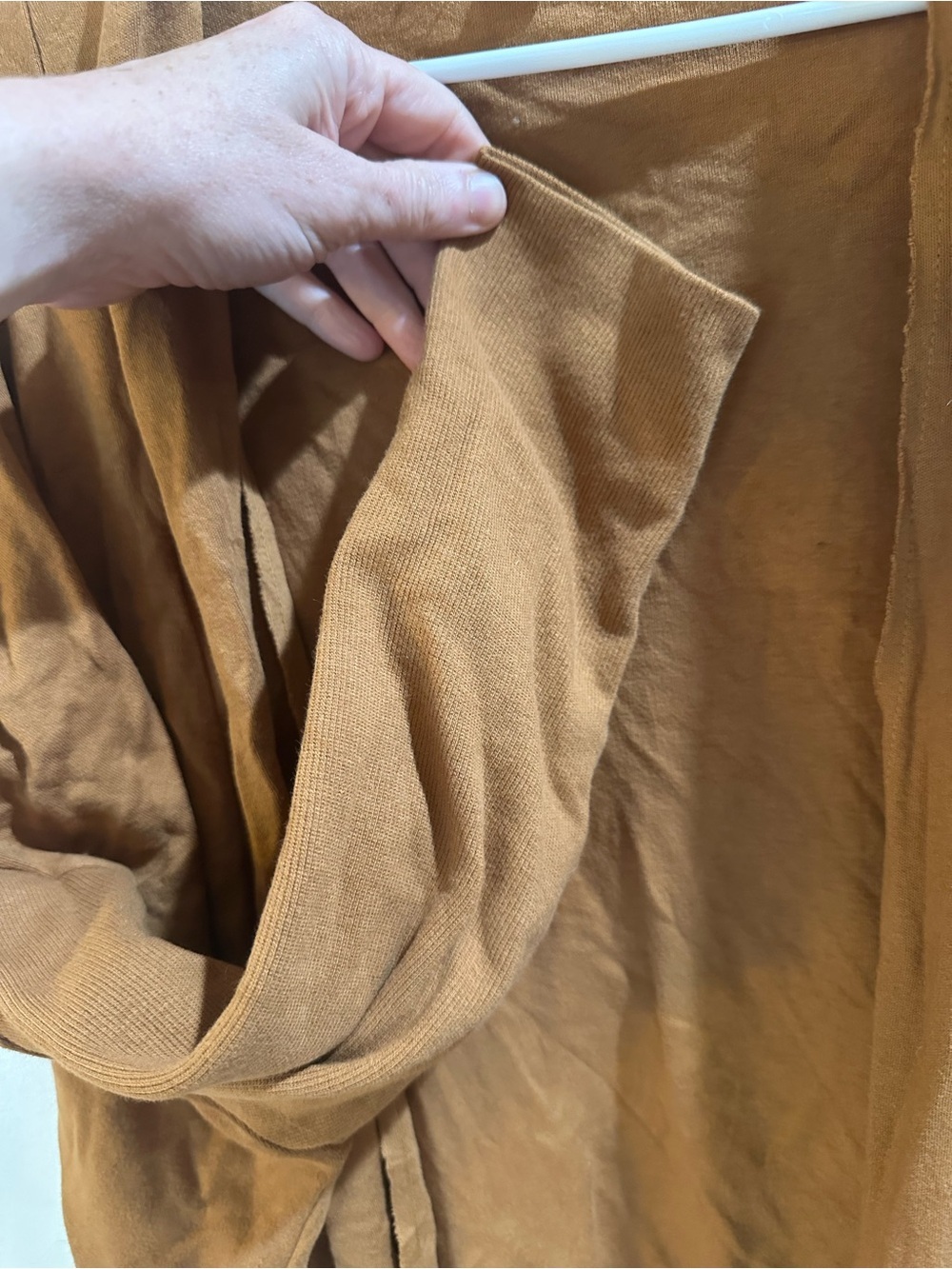 Pact Open-Front Pocketed Cardigan — Brown long line - Picture 3 of 8
